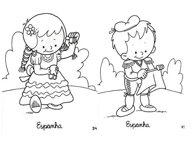 Pinto Dibujos: Vestuario típico de España para colorear Pinto Dibujos: Vestuario típico de España para colorear