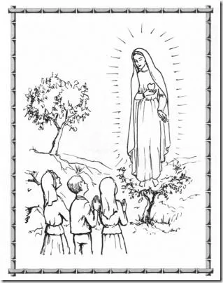 Pinto Dibujos: Virgen de Fátima para colorear Pinto Dibujos: Virgen de Fátima para colorear