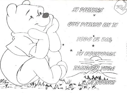 Pinto Dibujos: Winnie Pooh para el amor y la amistad Pinto Dibujos: Winnie Pooh para el amor y la amistad