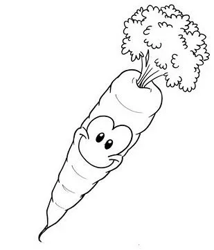 Pinto Dibujos: Zanahoria para colorear Pinto Dibujos: Zanahoria para colorear