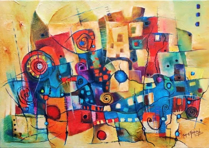 Pintura Abstracta . Título . HOLI "Colores Del Tiempo Tecnica ... Pintura Abstracta . Título . HOLI "Colores Del Tiempo Tecnica ...