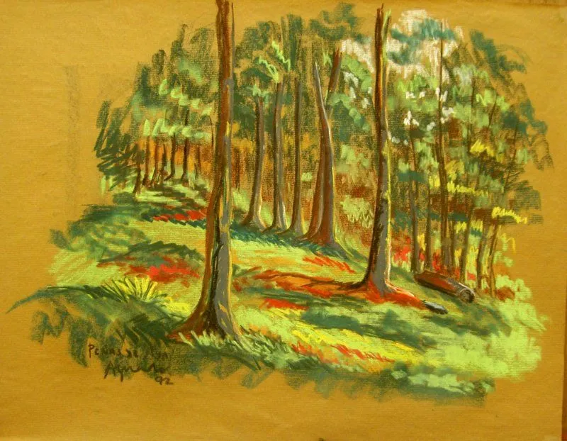 Pintura de Carmen Aguado.: BOCETO ARBOLES 4 Pintura de Carmen Aguado.: BOCETO ARBOLES 4