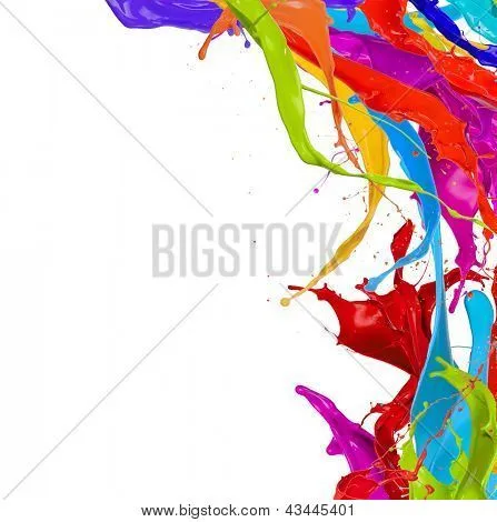 Pintura color salpica aislada sobre fondo blanco Fotos stock e ... Pintura color salpica aislada sobre fondo blanco Fotos stock e ...