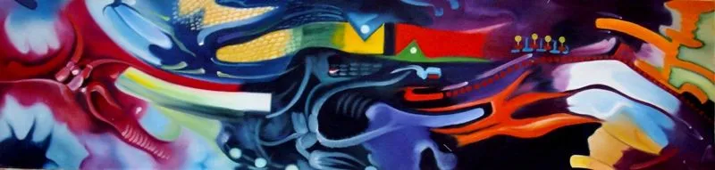 Pinturas Cuadros al Óleo: Abstractos modernos coloridos