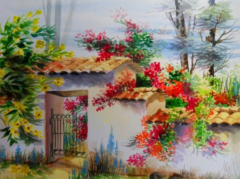 Pinturas & Cuadros: Paisajes en acuarela sobre papel Pinturas & Cuadros: Paisajes en acuarela sobre papel