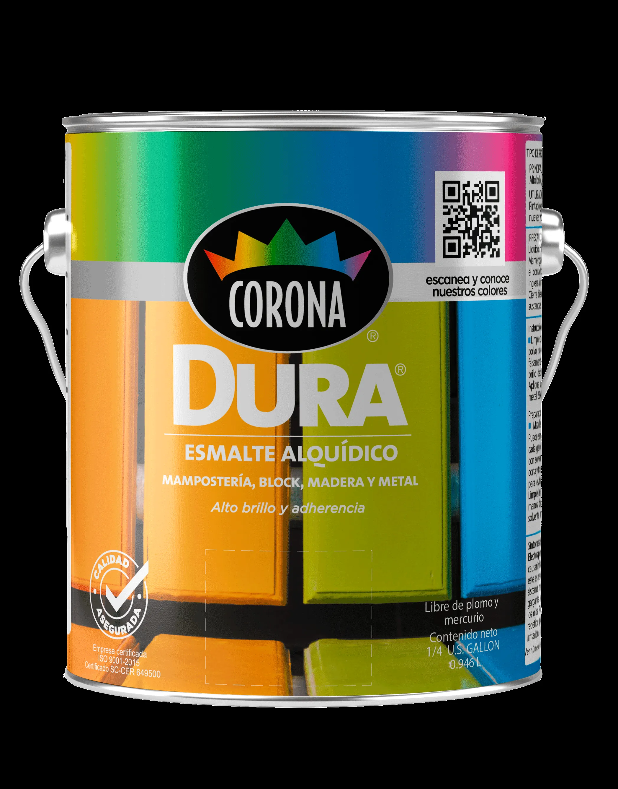 PINTURA ESMALTE DURA CORONA ROJO OXIDO 1/4 CONSTRUFACIL PINTURA ESMALTE DURA CORONA ROJO OXIDO 1/4 CONSTRUFACIL