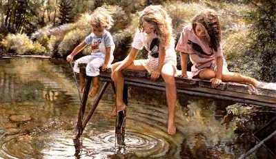 Pintura y Fotografía Artística : Pinturas realistas de niñas.