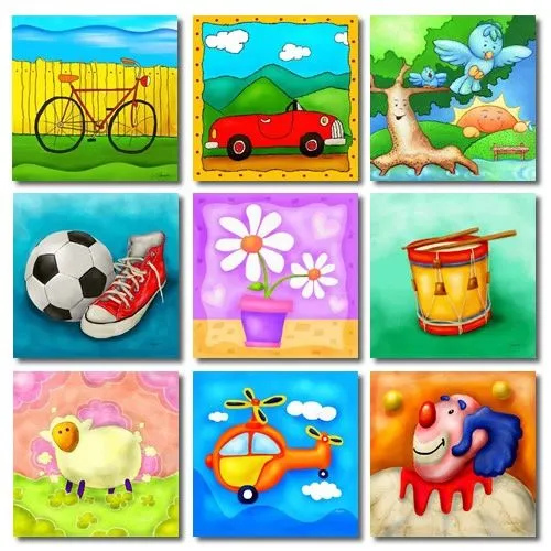 Cuadros para niños de colores muy vivos. | Cuadros Modernos ... Cuadros para niños de colores muy vivos. | Cuadros Modernos ...