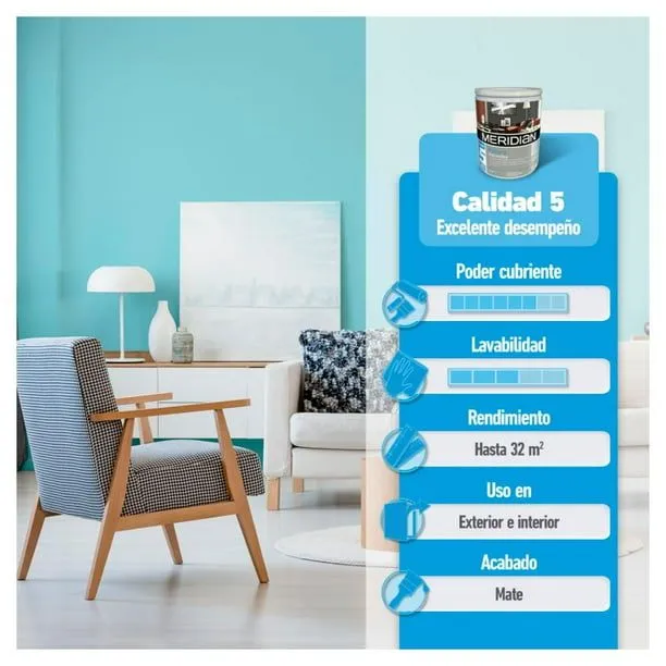 Pintura Meridian Plus 5 Años Azul Cielo 4 Litros | Walmart en línea Pintura Meridian Plus 5 Años Azul Cielo 4 Litros | Walmart en línea