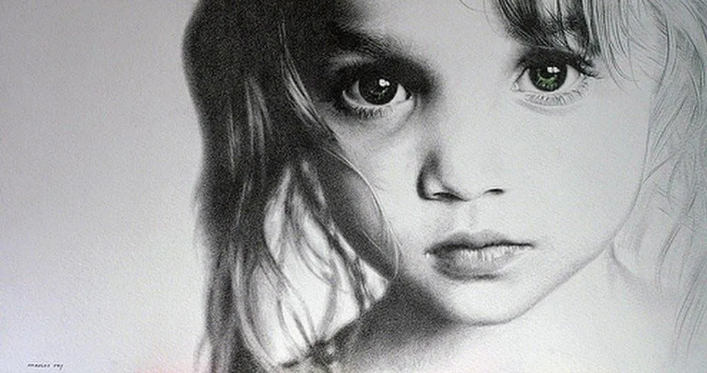 Pintura Moderna y Fotografía Artística : Niñas Pintadas a Lápiz ... Pintura Moderna y Fotografía Artística : Niñas Pintadas a Lápiz ...