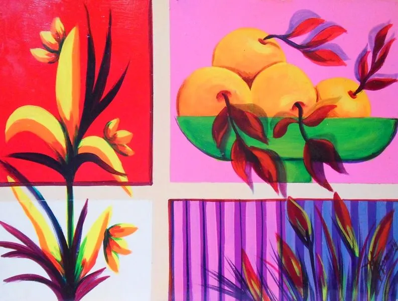 Pintura Moderna al Óleo: Bodegones Modernos en Acrílico Pintura Moderna al Óleo: Bodegones Modernos en Acrílico