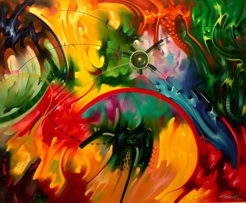 Pintura Moderna al Óleo: Bonitos abstractos modernos Pintura Moderna al Óleo: Bonitos abstractos modernos