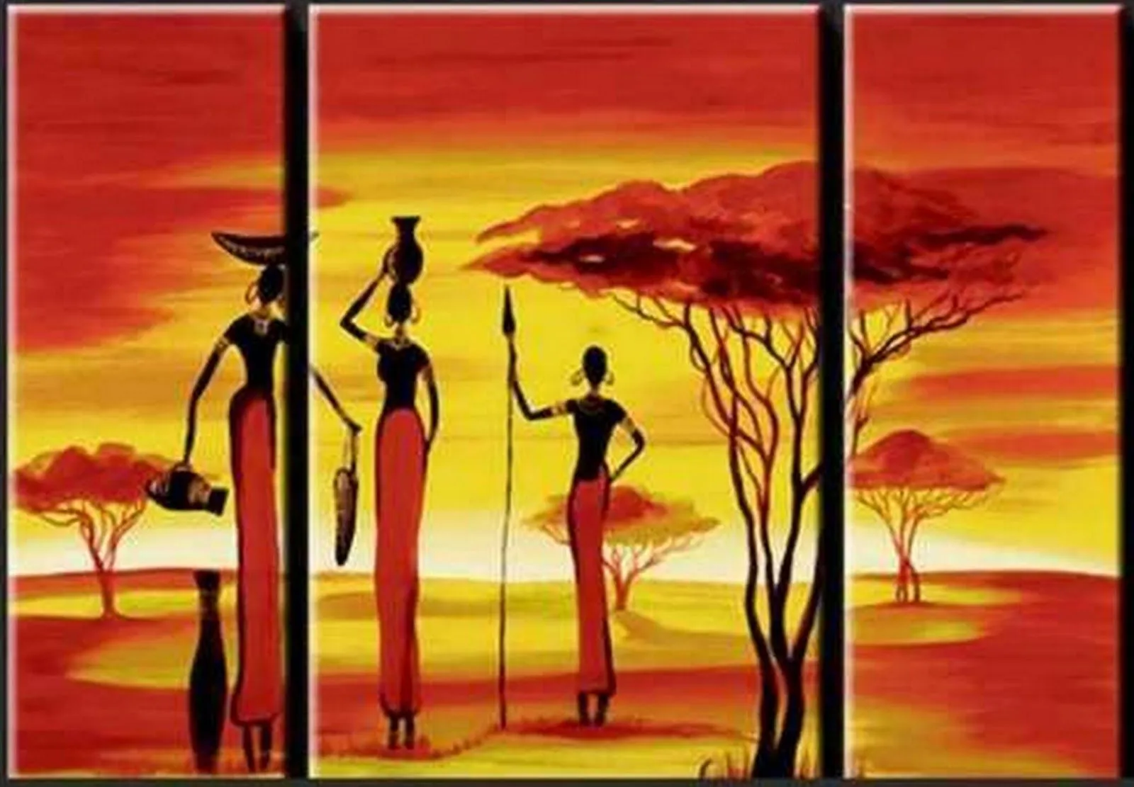 Pintura Moderna al Óleo: Cuadros Modernos Africanos Pintura Moderna al Óleo: Cuadros Modernos Africanos