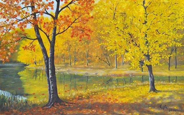 Pintura Moderna al Óleo: Cuadros de paisajes naturales Pintura Moderna al Óleo: Cuadros de paisajes naturales