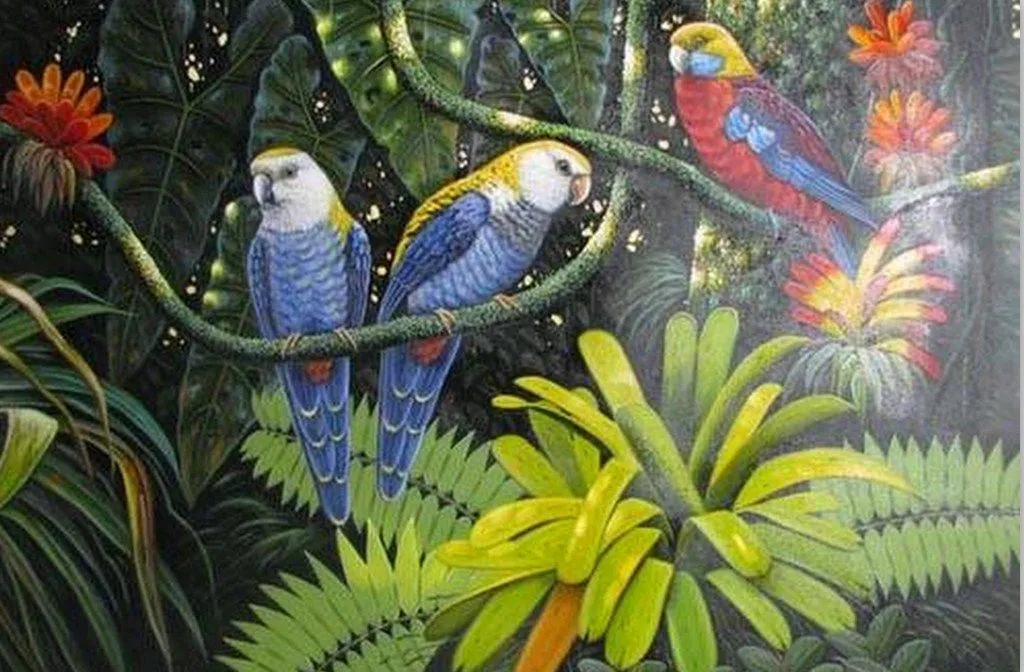 Pintura Moderna al Óleo: Cuadros de pájaros al óleo Pintura Moderna al Óleo: Cuadros de pájaros al óleo