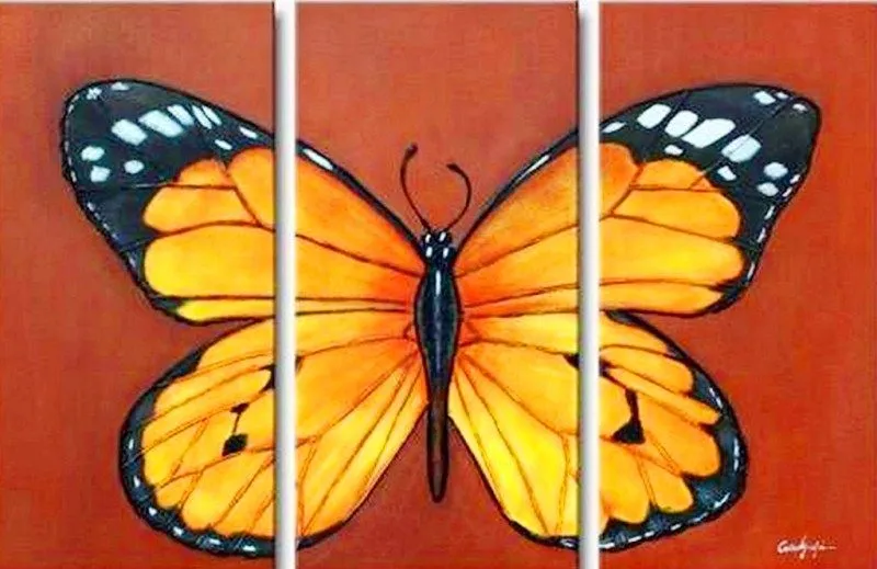 Pinturas Cuadros al Óleo: Cuadros trípticos modernos