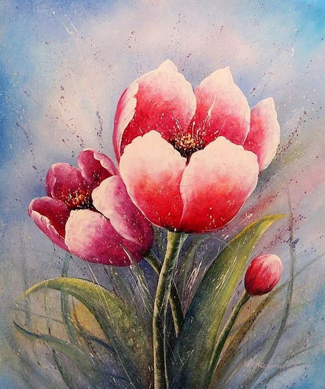 Pintura Moderna al Óleo: Flores al Óleo Modernas Pintura Moderna al Óleo: Flores al Óleo Modernas