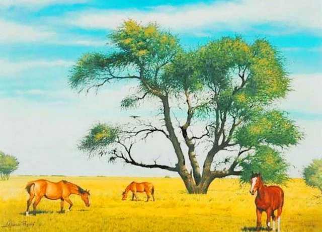 Pinturas & Cuadros: Paisajes con caballos