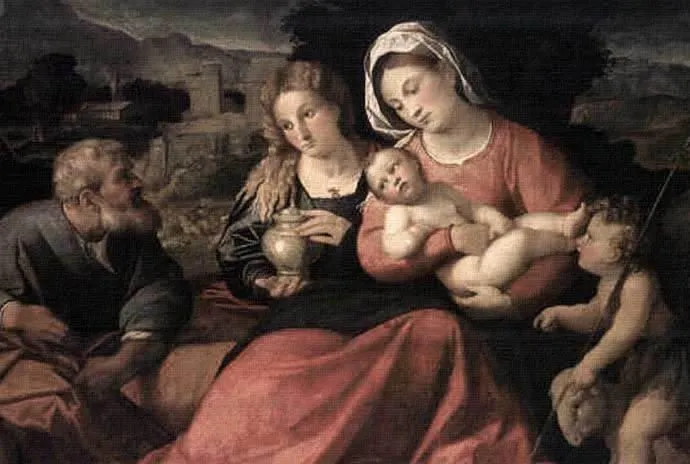 Pintura al óleo por Jacopo Negretti, Palma el viejo.