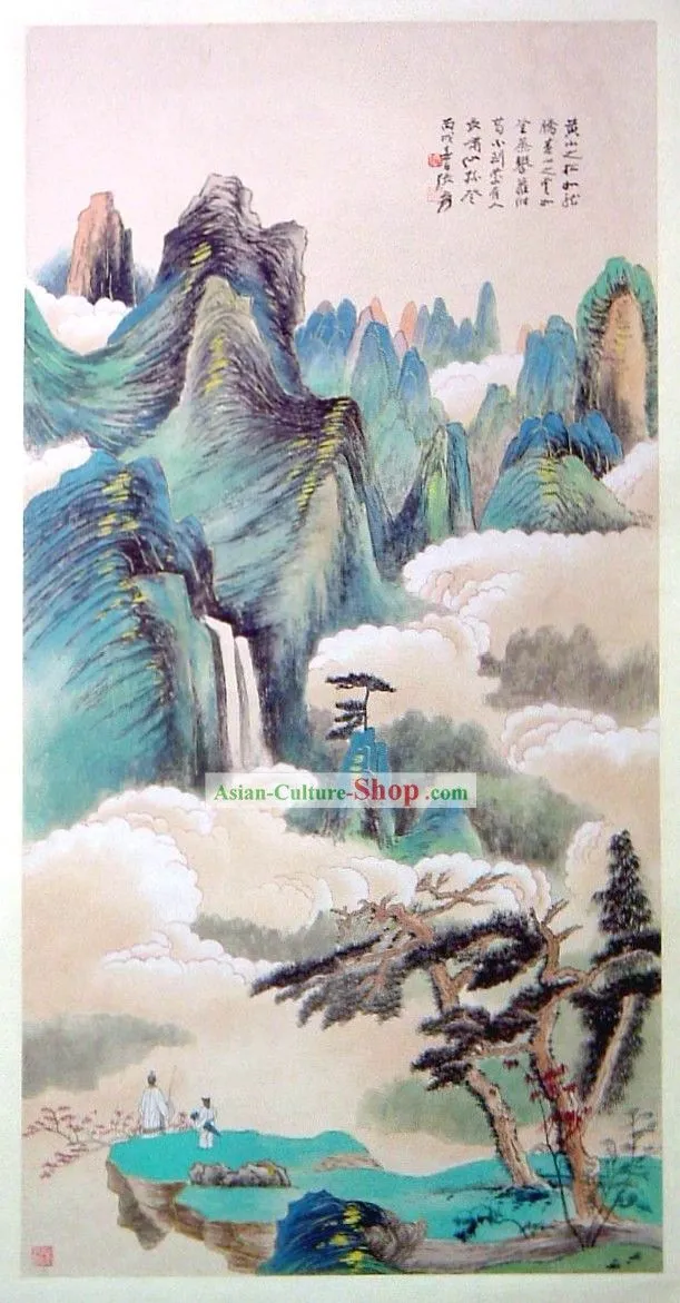 Pintura-Paisaje interior chino de la montaña Pintura-Paisaje interior chino de la montaña
