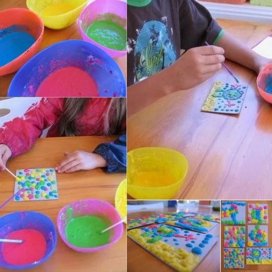 Pintura relieve casera para hacer con los niños - Manualidades ... Pintura relieve casera para hacer con los niños - Manualidades ...