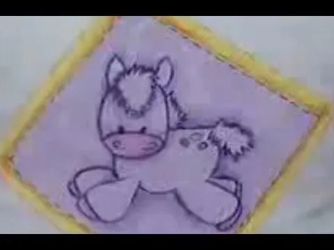 pintura para ropa de bebe.Pony. - YouTube