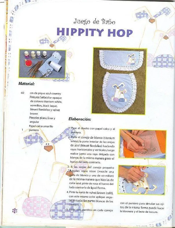 PINTURA SOBRE TELA: listón para decorar los cuartos de baño ...