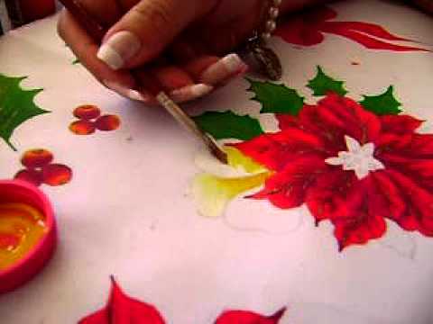 PINTURA EN TELA NAVIDEÑA 3 - YouTube