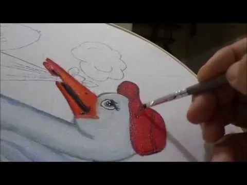 PINTURA EN TELA COMO PINTAR UNA CIGUEÑA CON MARIMUR PARTE DOS 588 ... PINTURA EN TELA COMO PINTAR UNA CIGUEÑA CON MARIMUR PARTE DOS 588 ...