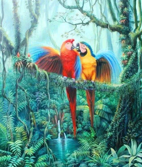 Pinturas & Cuadros: Bonitos cuadros con guacamayas Pinturas & Cuadros: Bonitos cuadros con guacamayas