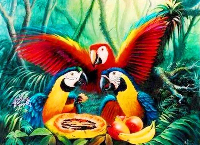 Pinturas & Cuadros: Bonitos cuadros con guacamayas