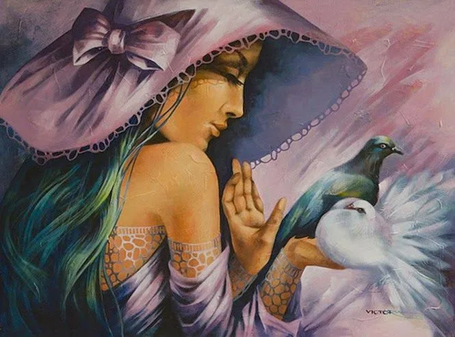 Pinturas & Cuadros: Retratos Artisticos de Mujeres con Sombreros ... Pinturas & Cuadros: Retratos Artisticos de Mujeres con Sombreros ...