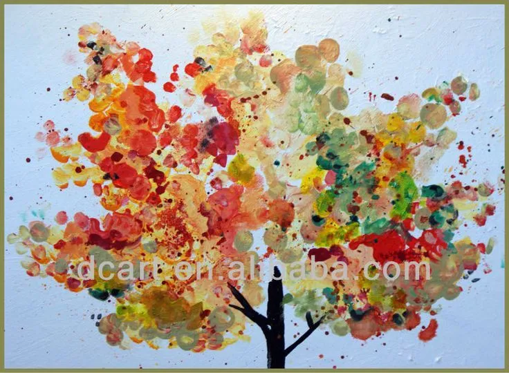 Simple resumen de pinturas del árbol de textura | Abstract Tree ...