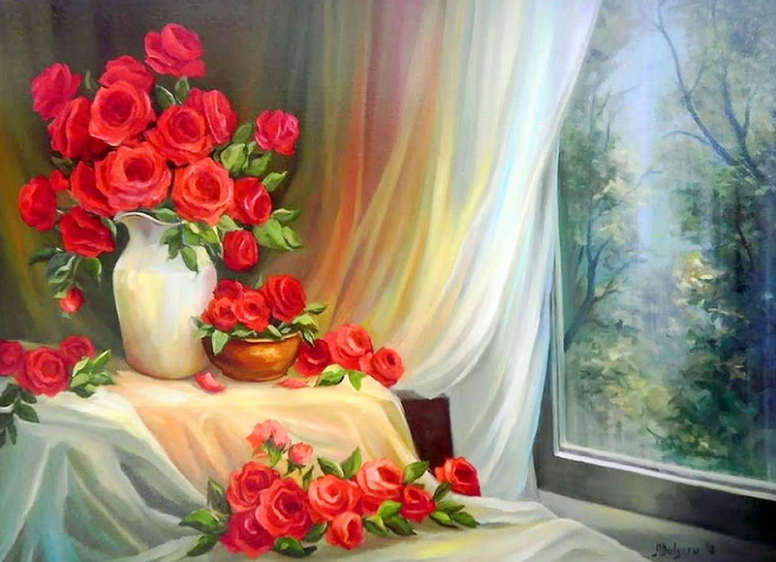 Pinturas Arreglos Florales al Óleo | Imágenes de Pinturas Pinturas Arreglos Florales al Óleo | Imágenes de Pinturas