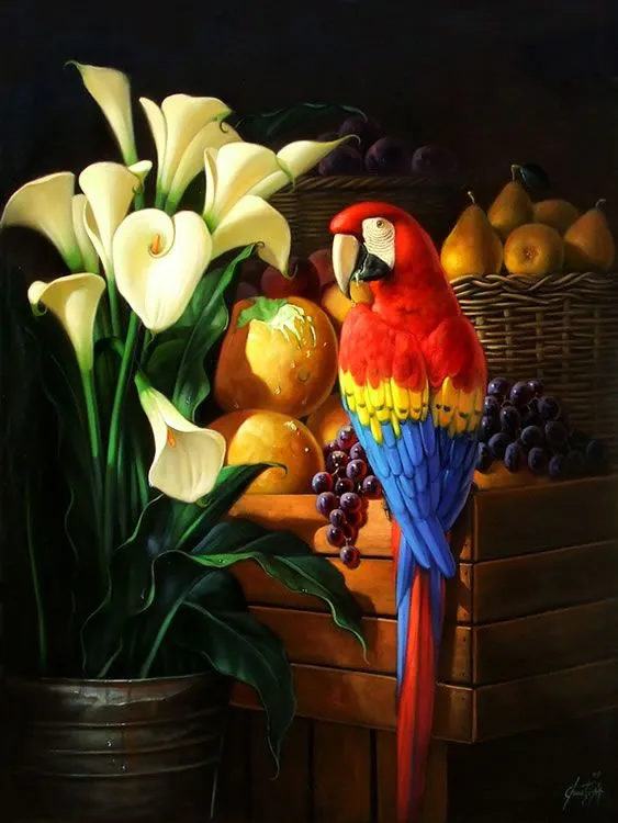 PINTURAS DE AVES AL OLEO - ARTE Y PINTURA, ABSTRACTOS, DESNUDOS ...