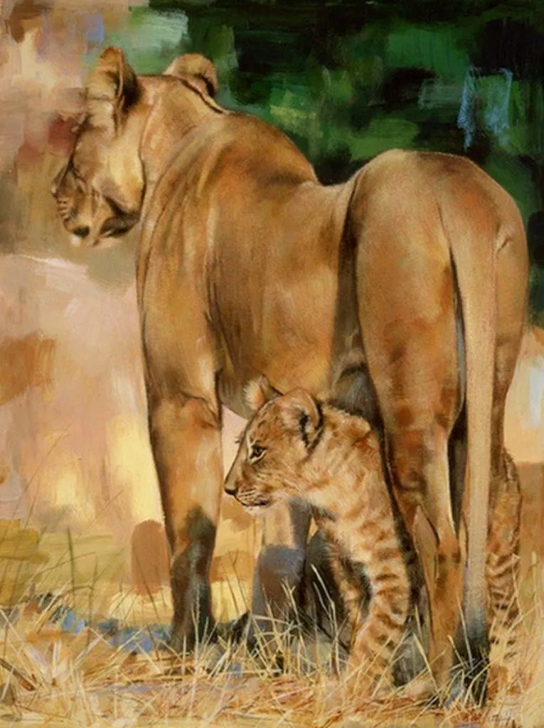 Pintura Moderna al Óleo: Cuadros bonitos con animales