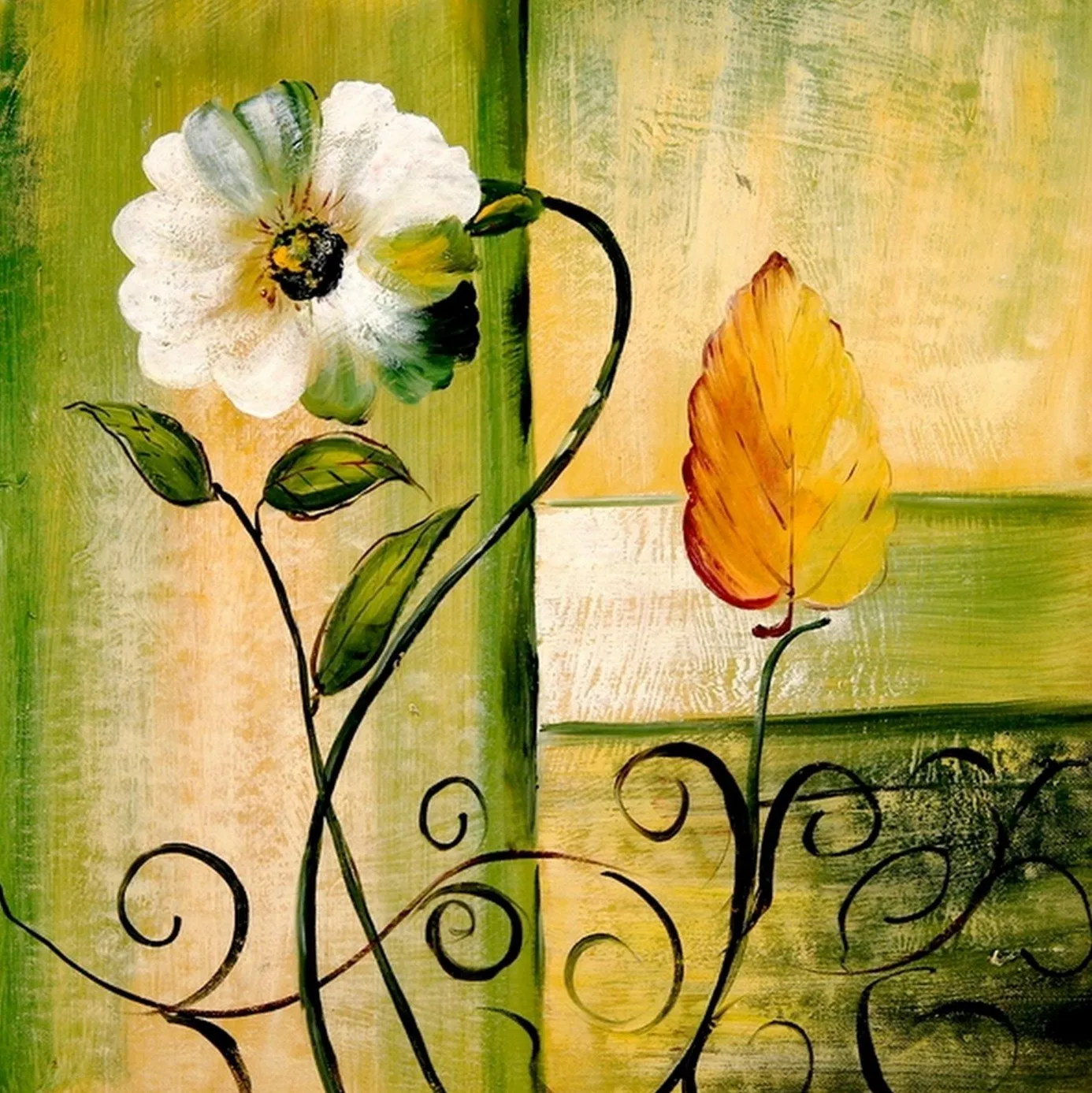Pinturas Cuadros: Flores al Óleo Modernas
