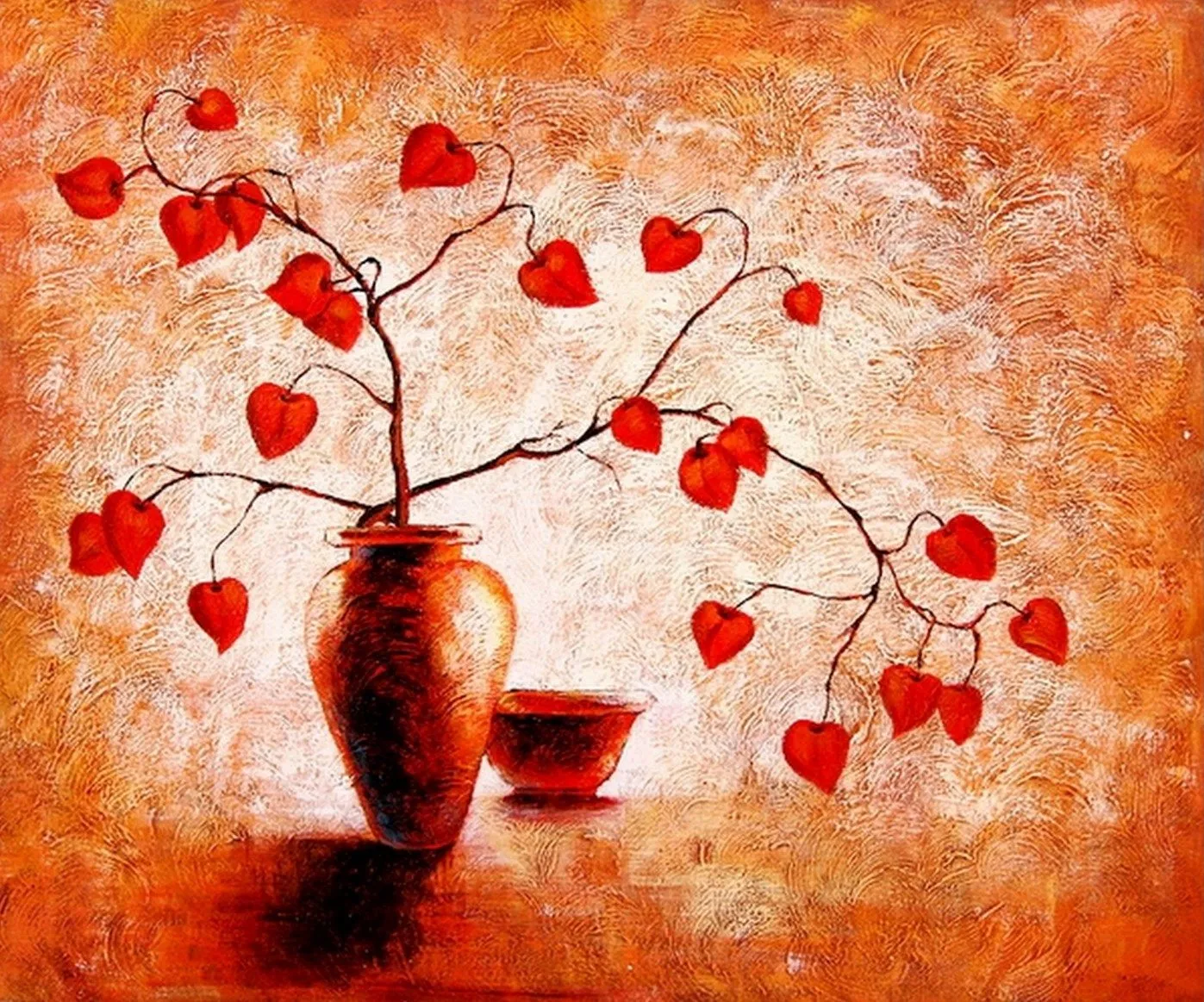 Pinturas Cuadros al Óleo: Flores al Óleo Modernas Pinturas Cuadros al Óleo: Flores al Óleo Modernas