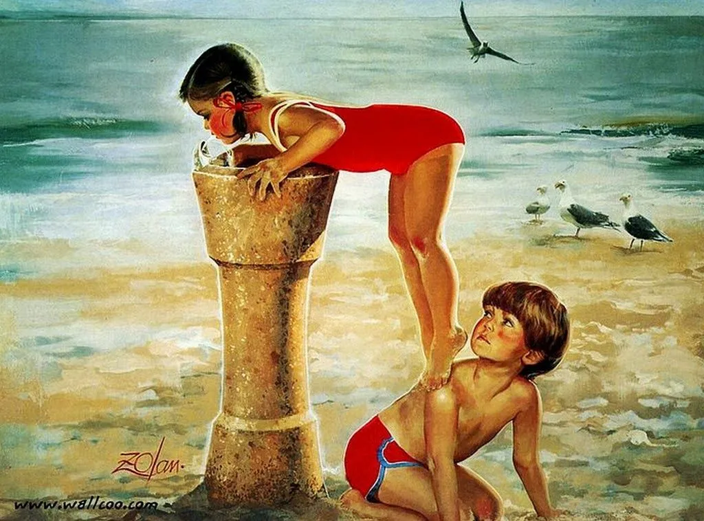 Pinturas Cuadros: Niños y Niñas en Paisajes, Pinturas Realistas al ... Pinturas Cuadros: Niños y Niñas en Paisajes, Pinturas Realistas al ...