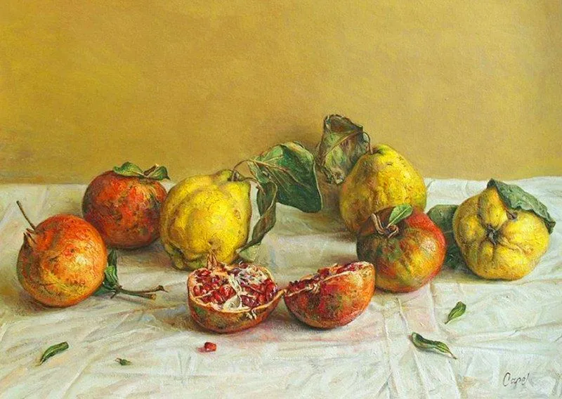 Pintura Moderna al Óleo: Bodegón pintura óleo sobre lienzo Pintura Moderna al Óleo: Bodegón pintura óleo sobre lienzo