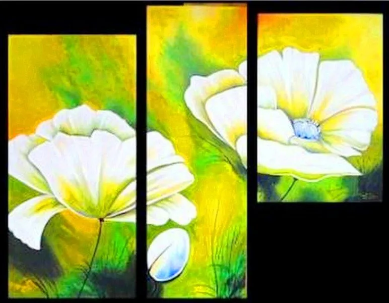 Pinturas Cuadros al Óleo: Cuadros trípticos modernos Pinturas Cuadros al Óleo: Cuadros trípticos modernos