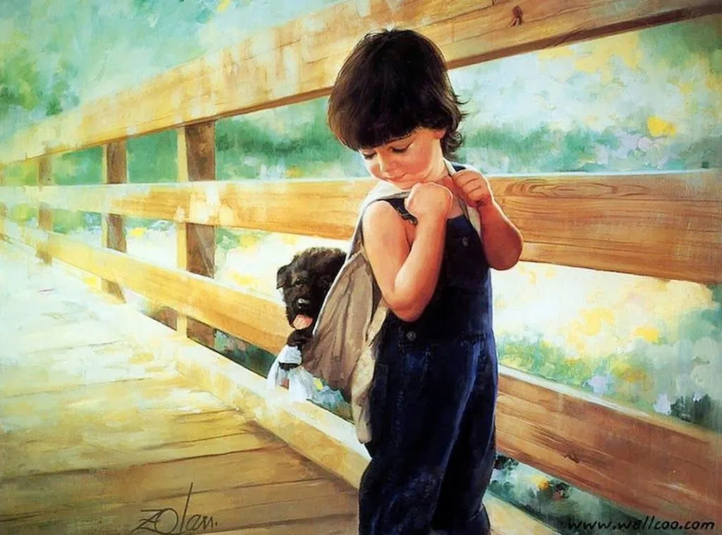 Pinturas Cuadros: Niños y Niñas en Paisajes, Pinturas Realistas al ... Pinturas Cuadros: Niños y Niñas en Paisajes, Pinturas Realistas al ...