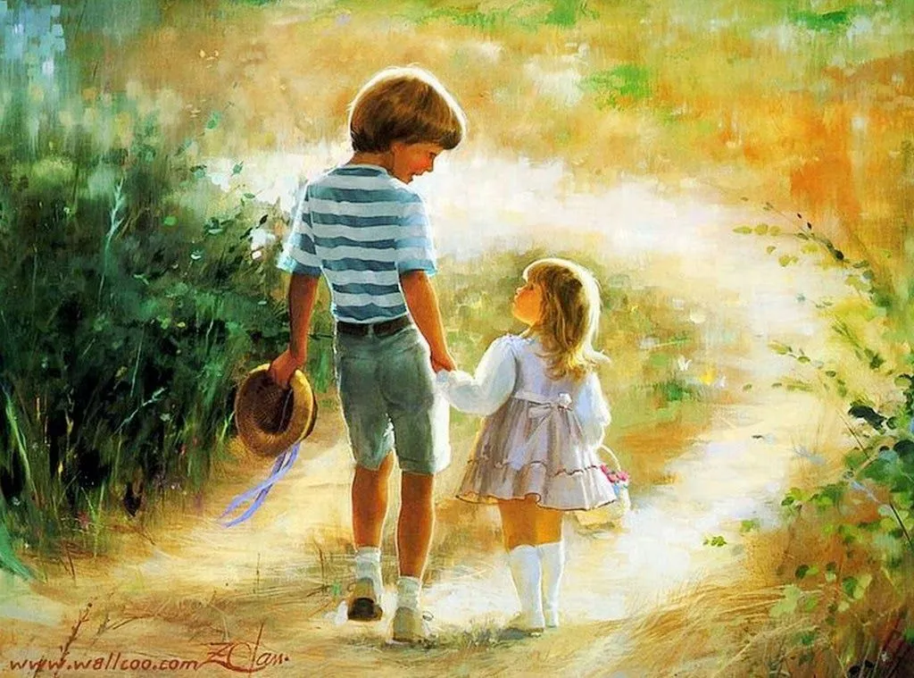 Pinturas Cuadros: Niños y Niñas en Paisajes, Pinturas Realistas al ... Pinturas Cuadros: Niños y Niñas en Paisajes, Pinturas Realistas al ...