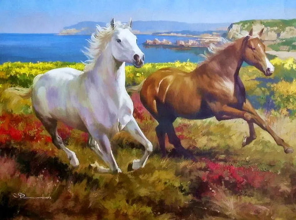 Pintura Moderna al Óleo: Pinturas de Caballos, Spartaco Lombardo ... Pintura Moderna al Óleo: Pinturas de Caballos, Spartaco Lombardo ...