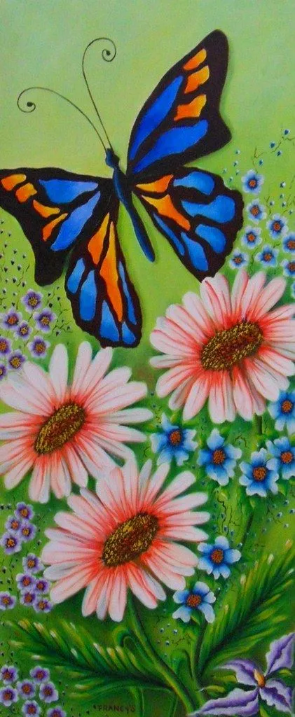 Pinturas & Cuadros: Pintura: Cuadros modernos con mariposas Pinturas & Cuadros: Pintura: Cuadros modernos con mariposas