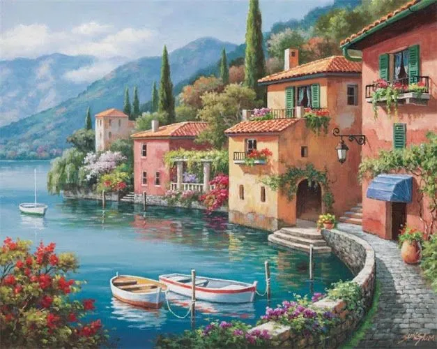 Pinturas que me gustan: casas y paisajes