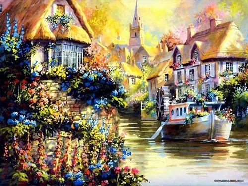 Pinturas al óleo impresionantes de villas de leyenda_Spanish.China ... Pinturas al óleo impresionantes de villas de leyenda_Spanish.China ...