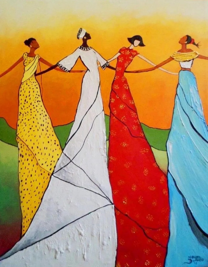 Negras africanas pintadas en óleo y acrílico | Pinturas al Óleo Negras africanas pintadas en óleo y acrílico | Pinturas al Óleo