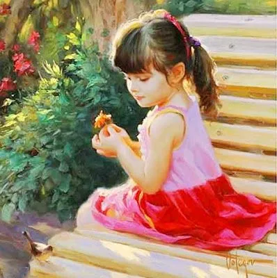 Pinturas al óleo: Niñas | Arte Pinturas al Óleo. Pintor Vladimir Volegov.