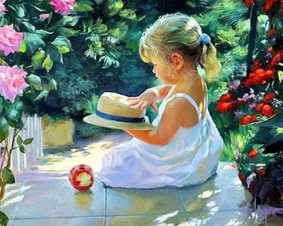 Pinturas al óleo: Niñas | Arte Pinturas al Óleo. Pintor Vladimir Volegov.